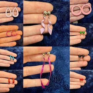 80s retro vintage earrings